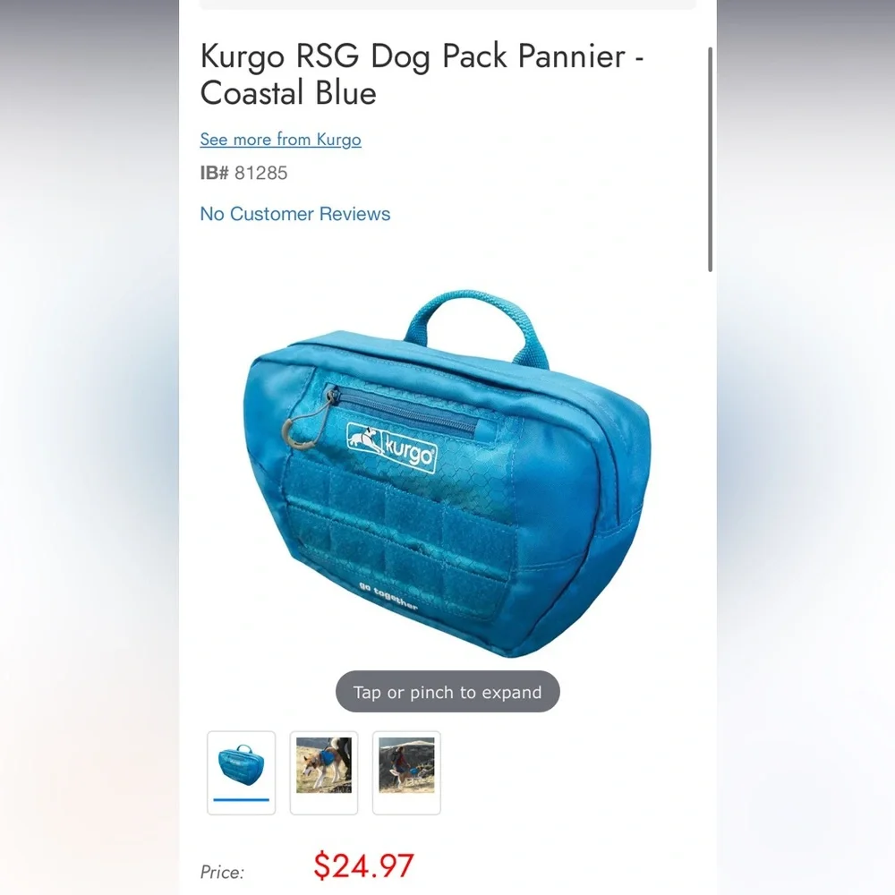 Kurgo Dog Complete Travel/ Hiking Bundle